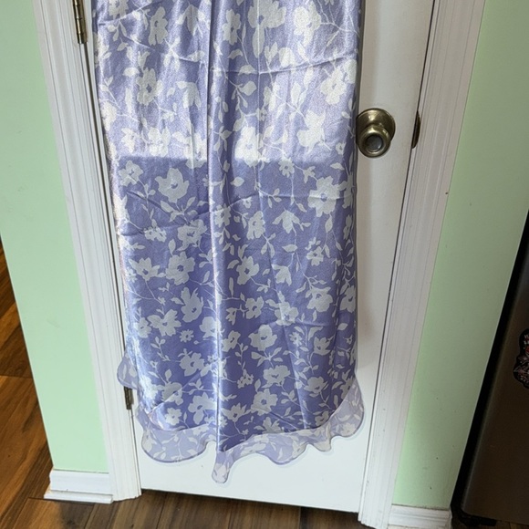 Oscar De La Renta Pink Label Vintage Lavender Soft Floral Nightgown Size Large - Picture 5 of 7